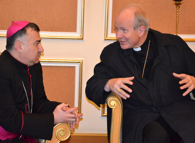 Unterredung im Rahmen des Besuchs von Kardinal Schönborn im Irak