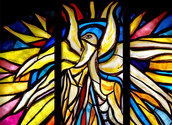 Heiliger Geist im Kirchenfenster/kathbild.at,rupprecht