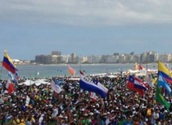 Rio, Copacabana beim Abschlussgottesdienst des Weltjugendtag mit 4 Millionen Jugendlichen. / erzdioezese-wien.at / EF