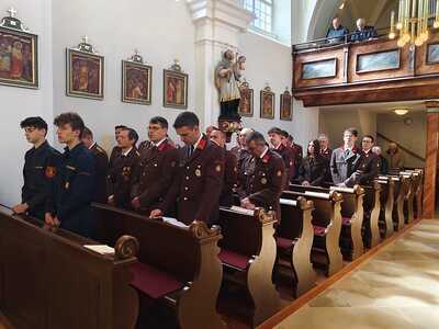 Feier der Florianimesse in der Kirche in Wenzersdorf