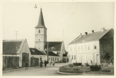 Kirchgang, Alte Ansicht ca 1956, Hauptstrasse, Pfarrkirche Weigelsdorf