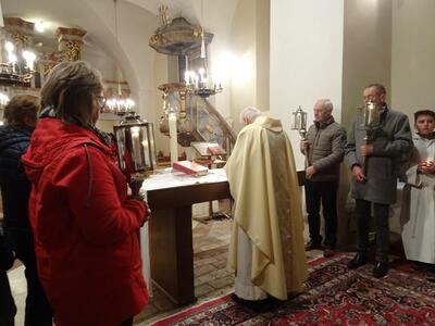 Feier der Osternacht in Ameis