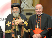 Tawadros II. und Kardinal Christoph Schönborn/kathbild.at,rupprecht