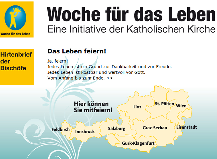 Kirche lädt zu österreichweiter 'Woche für das Leben'