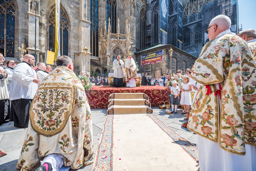Fronleichnam mit Kardinal Christoph Schönborn am 20.6.2019