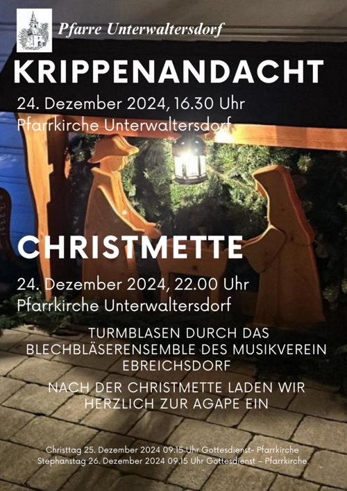 Weihnachten in der Pfarre Unterwalterdorf 2024