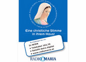 Plakat Radio maria/www.radiomaria.at