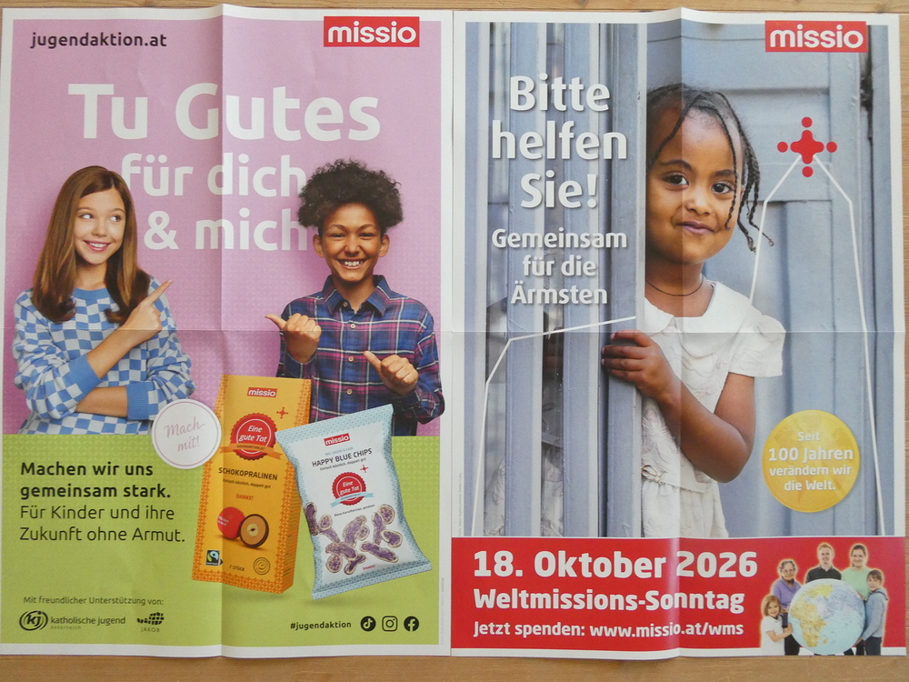 zwei Plakate von Missio