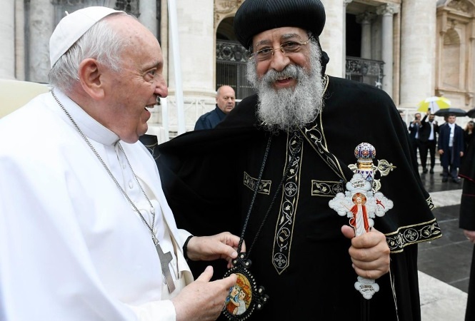 Papst Franziskus empfing koptisch-orthodoxen Patriarchen Tawadros II. im Vatikan.
