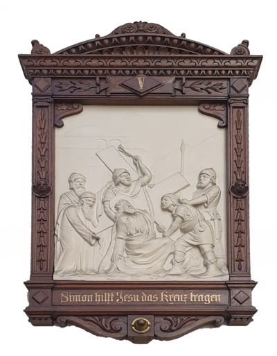 Simon hilft Jesu das Kreuz tragen