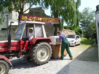 Vorbereitungsarbeiten zur Langen Nacht der Kirchen 2015