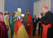 kathbild.at / Franz Josef Rupprecht /Sternsinger bei Kardinal Schönborn