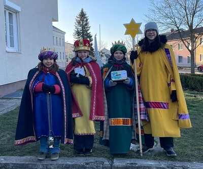 Sternsingen 2026 Gruppenbild Pfarre Harmannsdorf 