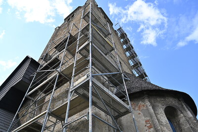 Aufbau des Baugerüstes