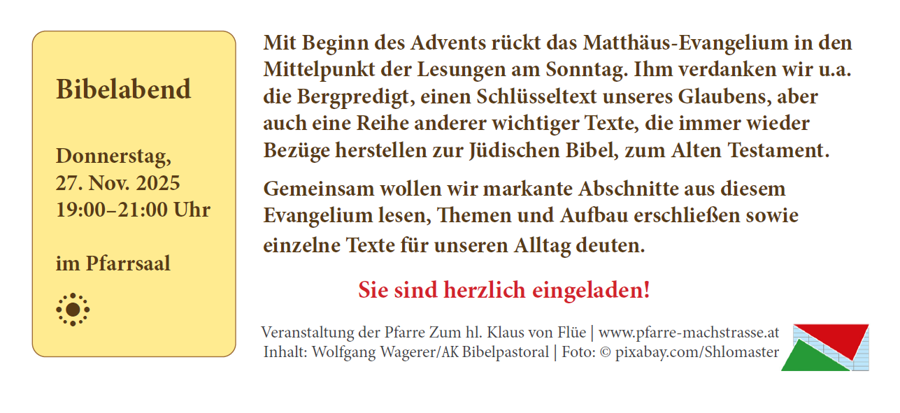 Bibelabend, Matthäus-Evangelium