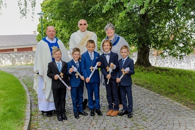Feier der heurigen Erstkommunion am Hochfest Christi Himmelfahrt