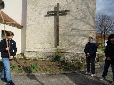 Straßenkreuzweg in der Pfarre Ameis