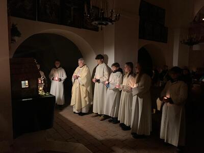 Feier in der Kirche in Ameis