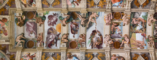 Sixtinische Kapelle Deckenfresko / commons wikimedia https://upload.wikimedia.org/wikipedia/commons/d/db/Lightmatter_Sistine_Chapel_ceiling.jpg Sixtinische Kapelle Deckenfresko