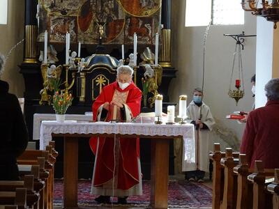 Feier des Palmsonntags in Ameis