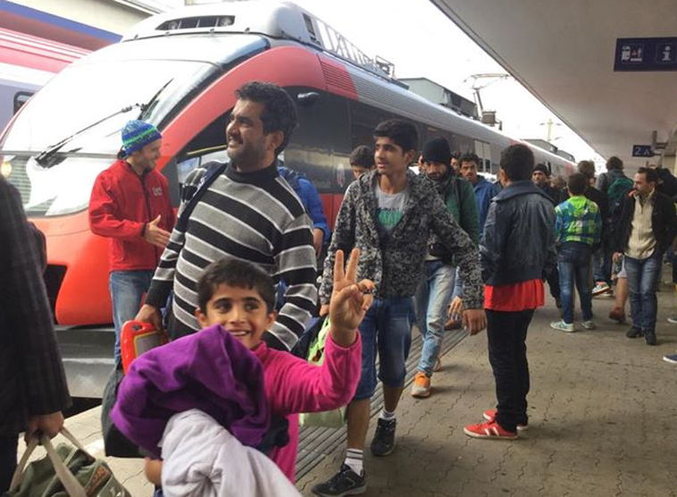 Am Westbahnhof angekommen / Caritas Wien Facebook Am Westbahnhof angekommen