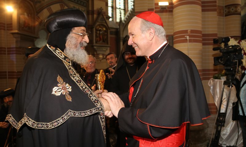 Patriarch Tawadros II. und Kardinal Christoph Schönborn in Wien. 