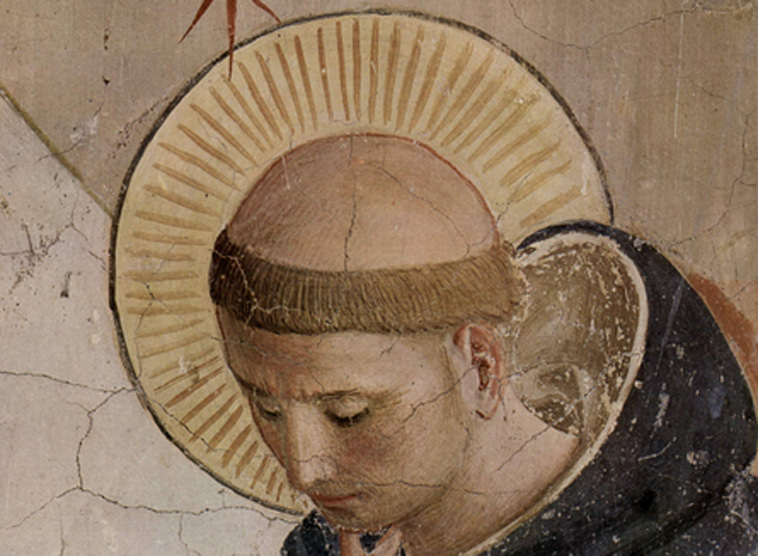 Dominikus in einem Fresko von Fra Angelico 