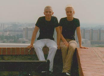 Michael Koblinger mit Sabine 1997 in der Slowakei 