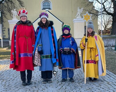 Sternsingen 2026 Gruppenbild Pfarre Harmannsdorf 