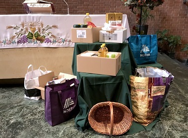 Erntedank-Sammlung der Caritas