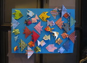 Die Origami-Fische waren eines der Ergebnisse der Langen Nacht in St. Thekla.