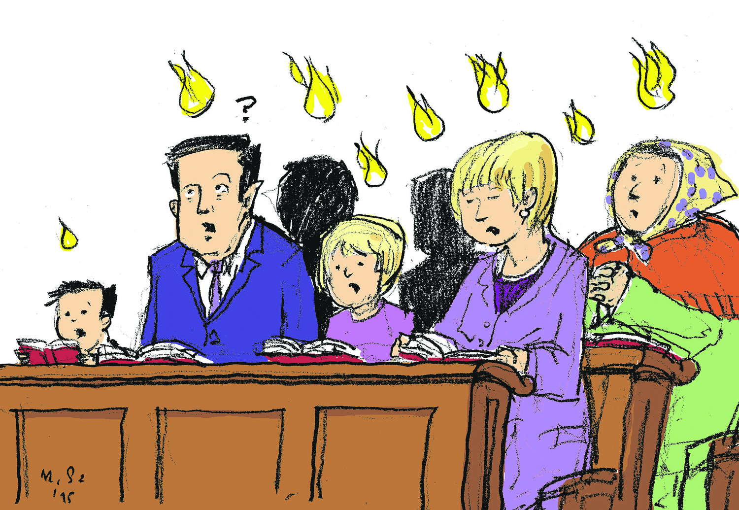 Zeichnung Pfingstsequenz