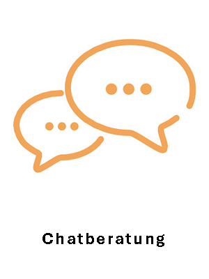 Symbol für Chat - 2 Sprechblasen jeweils mit 3 Punkten 