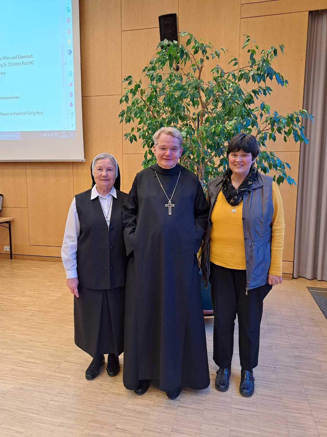 Sr. Consolata Supper, Abt Nikolaus Poch und Sr. Susanne Krendelsberger sind die neuen Vorsitzenden der Ordenskonferenz der Erzdiözese Wien und der Diözese Eisenstadt.