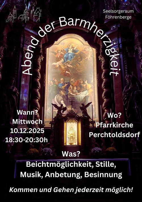 Abend der Barmherzigkeit / Seelsorgeraum Föhrenberge Abend der Barmherzigkeit