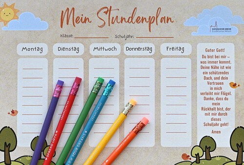 Stundenplan mit Gebet