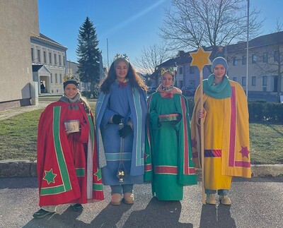 Sternsingen 2026 Gruppenbild Pfarre Harmannsdorf 