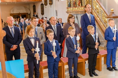 Feier der heurigen Erstkommunion am Hochfest Christi Himmelfahrt