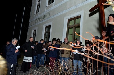Straßenkreuzweg in Gnadendorf am 3. März 2017