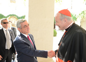 Kardinal empfängt den armenischen Präsidenten / kathbild.at / Franz Josef Rupprecht, 201402 Schönborn