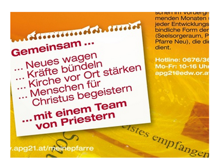 'Pfarre neu': Ab Jänner drei neue Pfarren in der Erzdiözese Wien