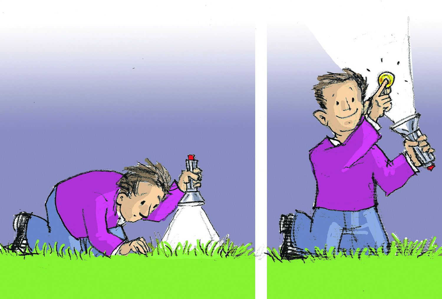 Zeichnung Wer suchet, der findet