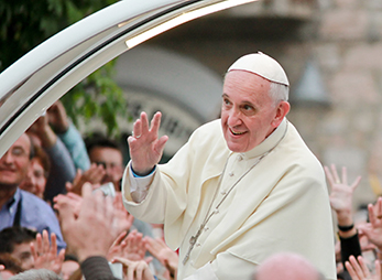 Papst Franziskus, Papamobil© kathbild.at/Christoph Hurnaus