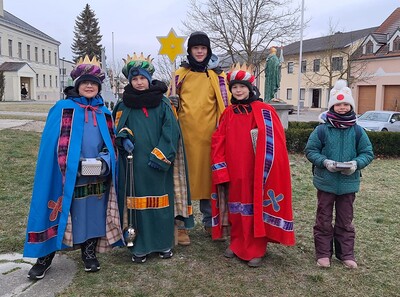 Sternsingen 2026 Gruppenbild Pfarre Harmannsdorf 