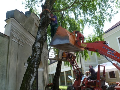 Vorbereitungsarbeiten zur Langen Nacht der Kirchen 2015