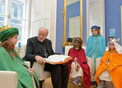Die Sternsinger bei Kardinal Christoph Schönborn/kathbild.at,rupprecht