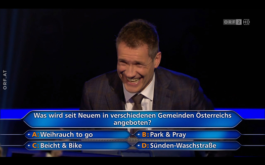 Park+Pray-Day in der Millionen-Show