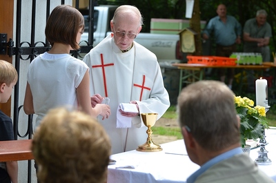 Die Jagdgesellschaft Gnadendorf lud zur Jägermesse bei der Bildeiche ein.
