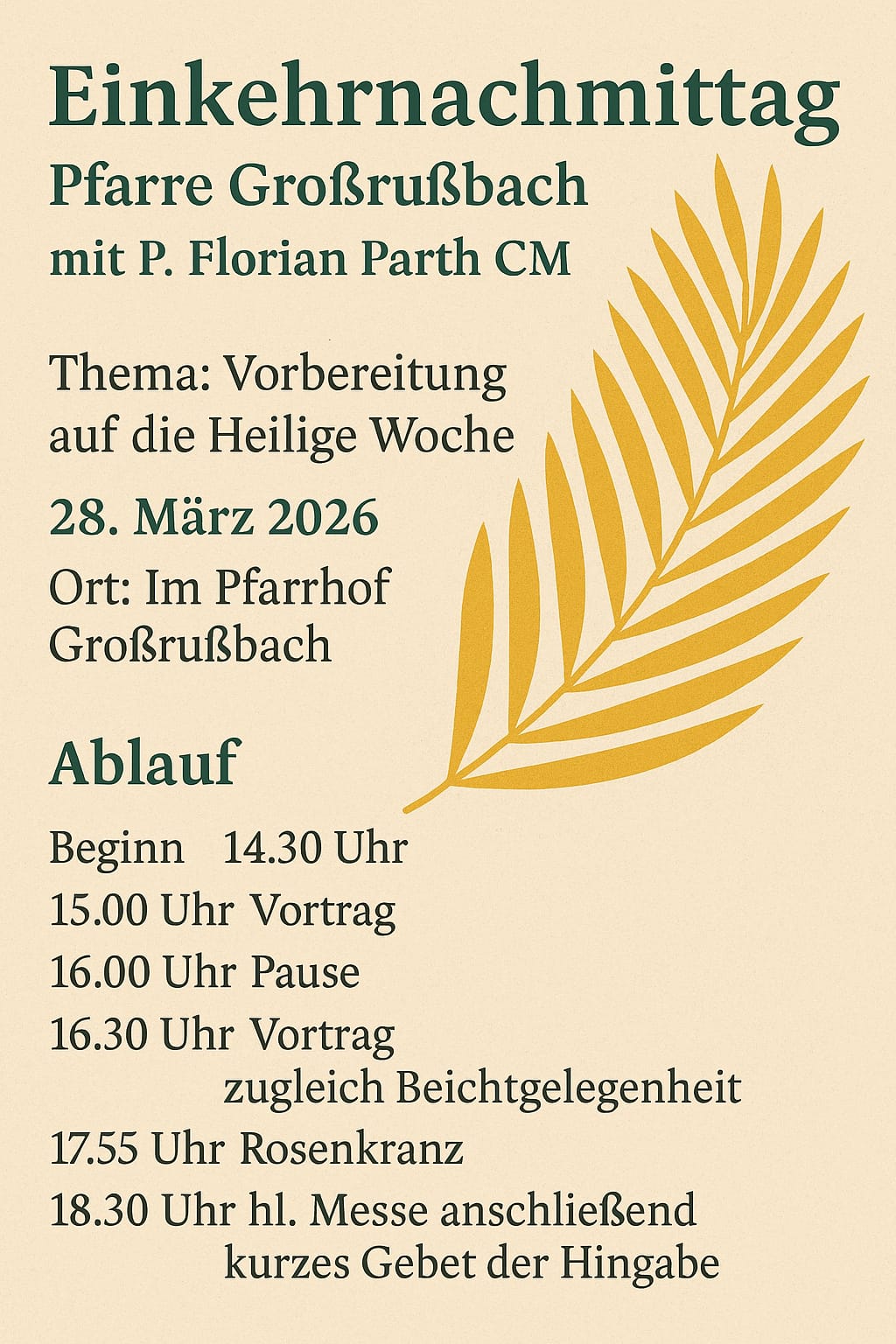 Pfarre Harmannsdorf, PV Korneuburg Nord