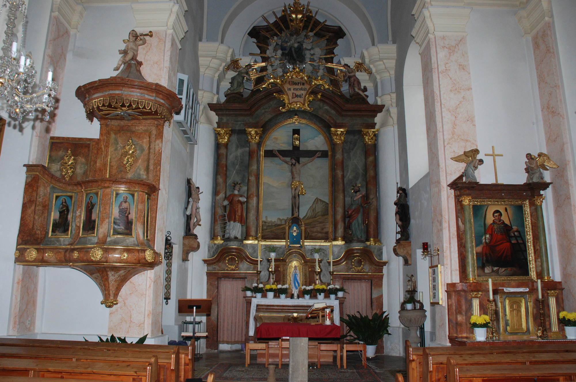 Pfarrkirche Höbersbrunn - Kirchenpatron 'Hl. Laurenzius'